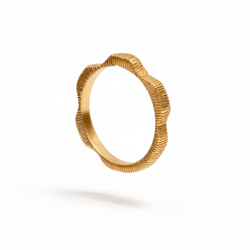 Fine Textured Contour Band Ring
